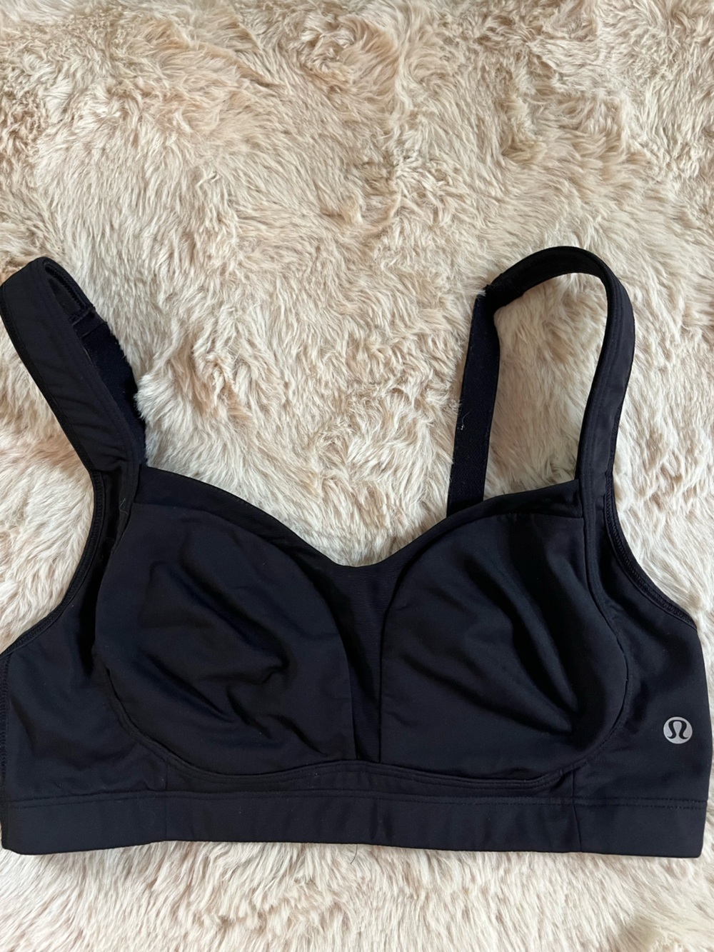 lululemon athletica Black and mesh Adjustable-Back Sports Bra